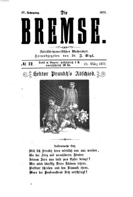 Die Bremse Samstag 20. März 1875