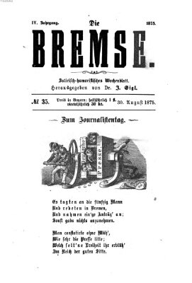 Die Bremse Montag 30. August 1875