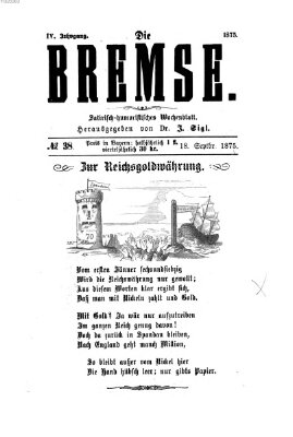 Die Bremse Samstag 18. September 1875