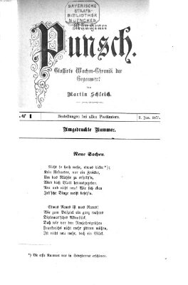 Münchener Punsch Samstag 2. Januar 1875