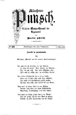 Münchener Punsch Sonntag 21. März 1875