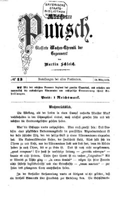 Münchener Punsch Sonntag 28. März 1875