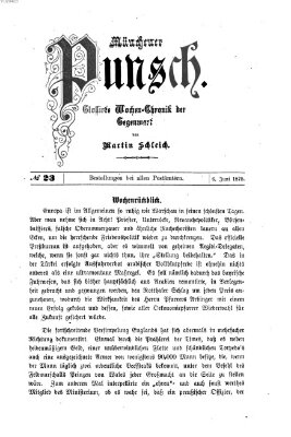 Münchener Punsch Sonntag 6. Juni 1875