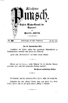 Münchener Punsch Sonntag 28. November 1875