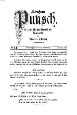 Münchener Punsch Sonntag 19. Dezember 1875