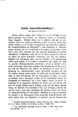 Im neuen Reich Freitag 30. April 1875