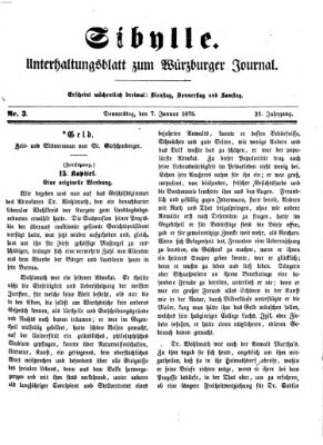 Sibylle (Würzburger Journal) Donnerstag 7. Januar 1875