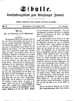 Sibylle (Würzburger Journal) Donnerstag 14. Januar 1875