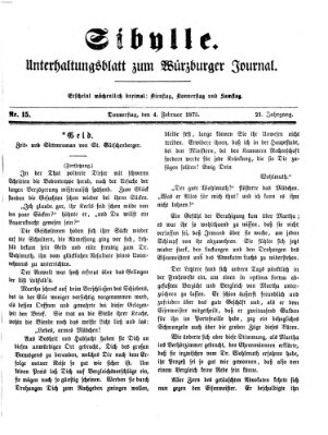 Sibylle (Würzburger Journal) Donnerstag 4. Februar 1875