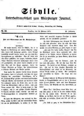 Sibylle (Würzburger Journal) Samstag 13. Februar 1875