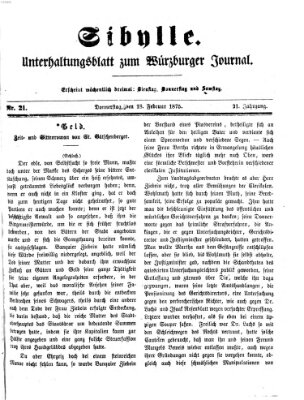 Sibylle (Würzburger Journal) Donnerstag 18. Februar 1875