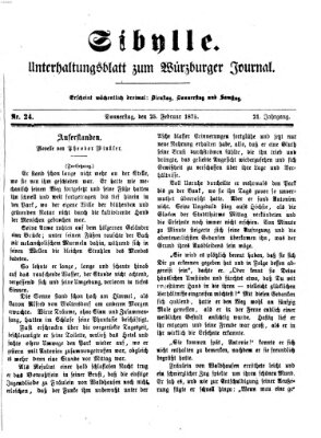 Sibylle (Würzburger Journal) Donnerstag 25. Februar 1875