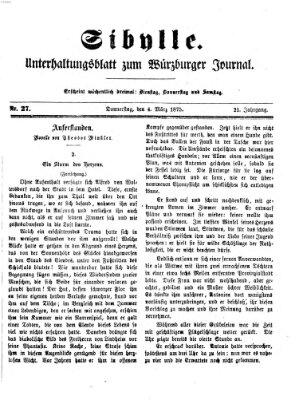 Sibylle (Würzburger Journal) Donnerstag 4. März 1875