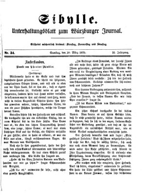 Sibylle (Würzburger Journal) Samstag 20. März 1875