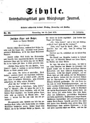 Sibylle (Würzburger Journal) Donnerstag 10. Juni 1875