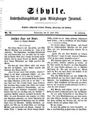 Sibylle (Würzburger Journal) Donnerstag 17. Juni 1875