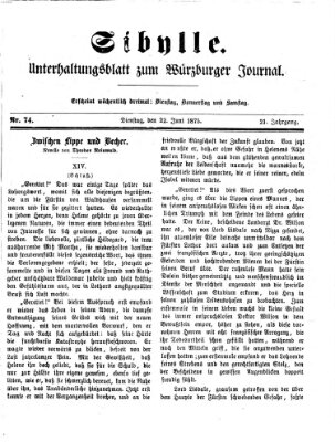 Sibylle (Würzburger Journal) Dienstag 22. Juni 1875