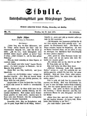 Sibylle (Würzburger Journal) Dienstag 29. Juni 1875