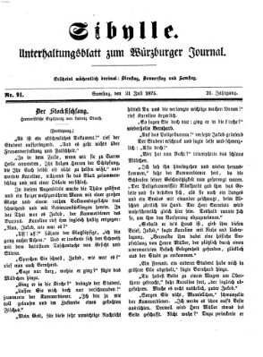 Sibylle (Würzburger Journal) Samstag 31. Juli 1875