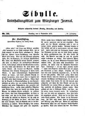 Sibylle (Würzburger Journal) Samstag 4. September 1875