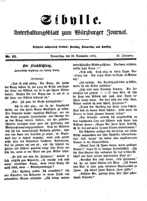 Sibylle (Würzburger Journal) Donnerstag 16. September 1875