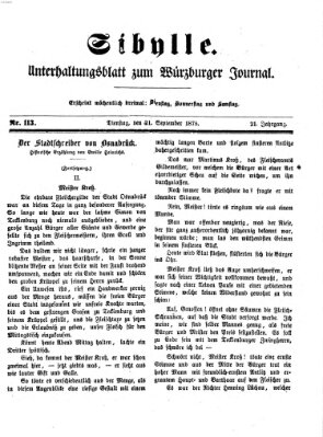 Sibylle (Würzburger Journal) Dienstag 21. September 1875