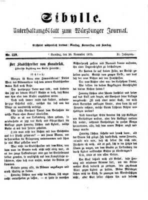 Sibylle (Würzburger Journal) Samstag 20. November 1875