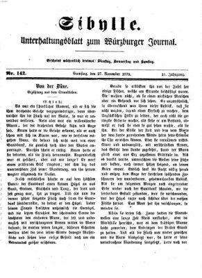 Sibylle (Würzburger Journal) Samstag 27. November 1875