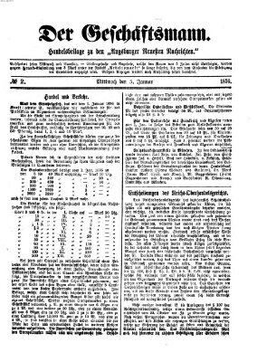 Der Geschäftsmann (Augsburger neueste Nachrichten) Mittwoch 5. Januar 1876