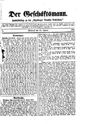 Der Geschäftsmann (Augsburger neueste Nachrichten) Mittwoch 26. Januar 1876