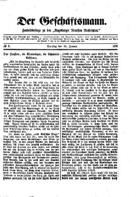 Der Geschäftsmann (Augsburger neueste Nachrichten) Samstag 29. Januar 1876