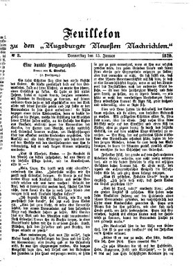 Augsburger neueste Nachrichten. Feuilleton zu den Augsburger neuesten Nachrichten (Augsburger neueste Nachrichten) Donnerstag 13. Januar 1876