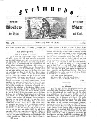 Freimund's kirchlich-politisches Wochenblatt für Stadt und Land Donnerstag 20. Mai 1875