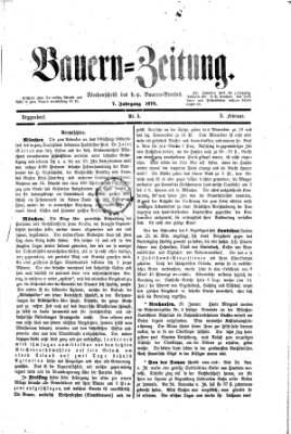 Bauern-Zeitung Donnerstag 3. Februar 1876