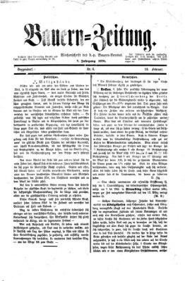 Bauern-Zeitung Donnerstag 10. Februar 1876