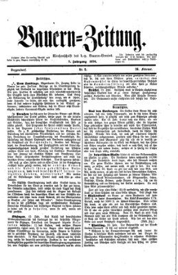 Bauern-Zeitung Donnerstag 24. Februar 1876