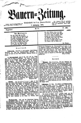 Bauern-Zeitung Donnerstag 25. Mai 1876