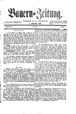 Bauern-Zeitung Donnerstag 1. Juni 1876