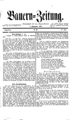 Bauern-Zeitung Donnerstag 27. Juli 1876