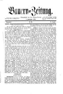 Bauern-Zeitung Donnerstag 31. August 1876