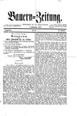 Bauern-Zeitung Donnerstag 12. Oktober 1876