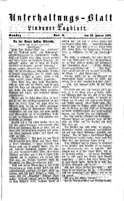 Lindauer Tagblatt für Stadt und Land. Unterhaltungs-Blatt zum Lindauer Tagblatt (Lindauer Tagblatt für Stadt und Land) Samstag 22. Januar 1876