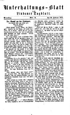 Lindauer Tagblatt für Stadt und Land. Unterhaltungs-Blatt zum Lindauer Tagblatt (Lindauer Tagblatt für Stadt und Land) Samstag 26. Februar 1876