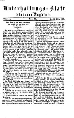 Lindauer Tagblatt für Stadt und Land. Unterhaltungs-Blatt zum Lindauer Tagblatt (Lindauer Tagblatt für Stadt und Land) Samstag 11. März 1876