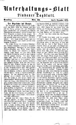 Lindauer Tagblatt für Stadt und Land. Unterhaltungs-Blatt zum Lindauer Tagblatt (Lindauer Tagblatt für Stadt und Land) Samstag 9. Dezember 1876