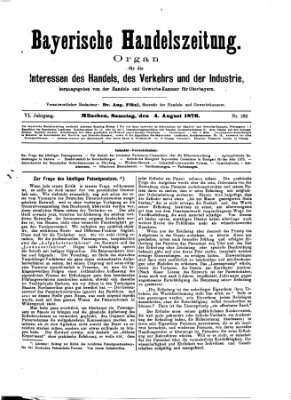 Bayerische Handelszeitung Freitag 4. August 1876