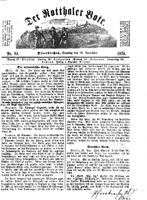 Rottaler Bote Sonntag 26. November 1876