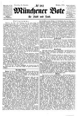 Münchener Bote für Stadt und Land Donnerstag 30. November 1876