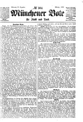 Münchener Bote für Stadt und Land Mittwoch 27. Dezember 1876