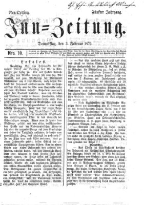 Inn-Zeitung Donnerstag 3. Februar 1876